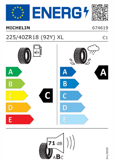 Kia Tyre Label  - michelin-674619-225-40ZR18